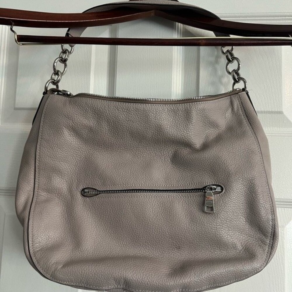Coach, grey hobo, pebble, leather shoulder bag, Harley with silver trim - Picture 2 of 13
